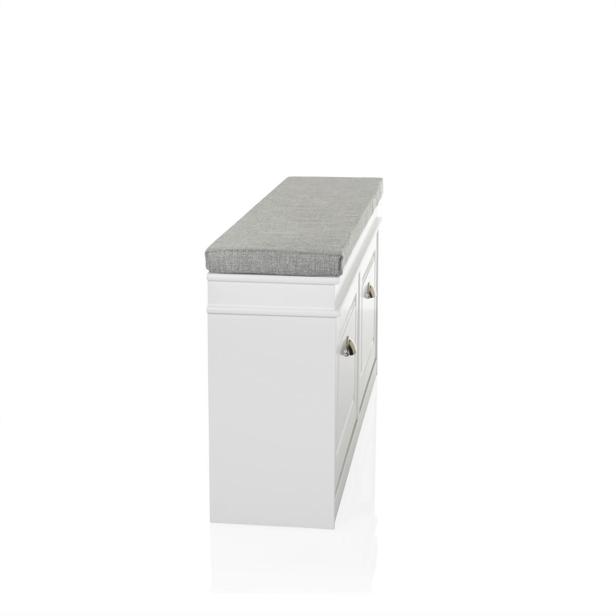 SKOSKÅP  i 104/52/24 cm  - vit/silver, Modern, metall/trämaterial (104/52/24cm) - MID.YOU