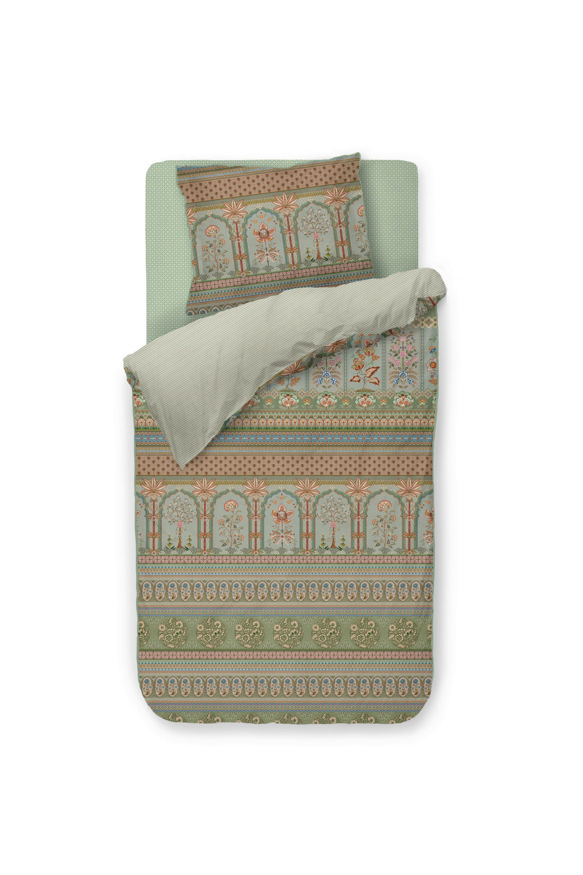 WENDEBETTWÄSCHE Bollywood Dreams 140/200 cm  - Grün, Basics, Textil (140/200cm) - Pip Home