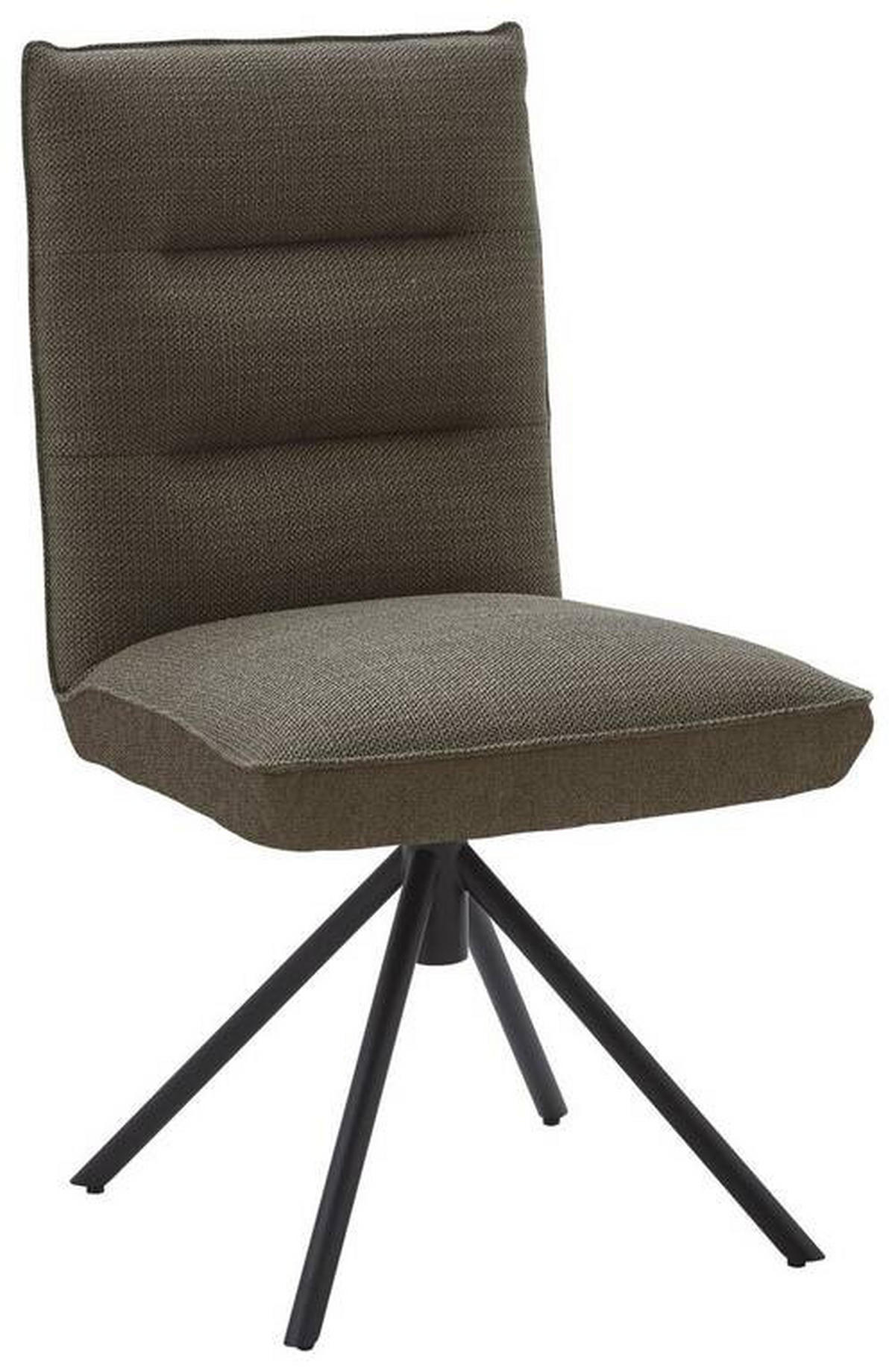 STUHL  in Flachgewebe  - Schwarz/Braun, Design, Textil/Metall (49/93/59cm) - Dieter Knoll