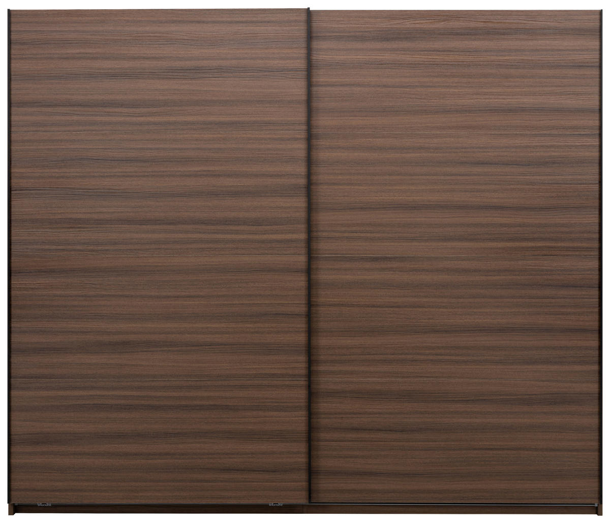 SCHIEBETÜRENSCHRANK 250/211,5/61,5 cm 2-türig Walnussfarben  - Walnussfarben/Schwarz, MODERN, Holzwerkstoff/Metall (250/211,5/61,5cm) - MID.YOU