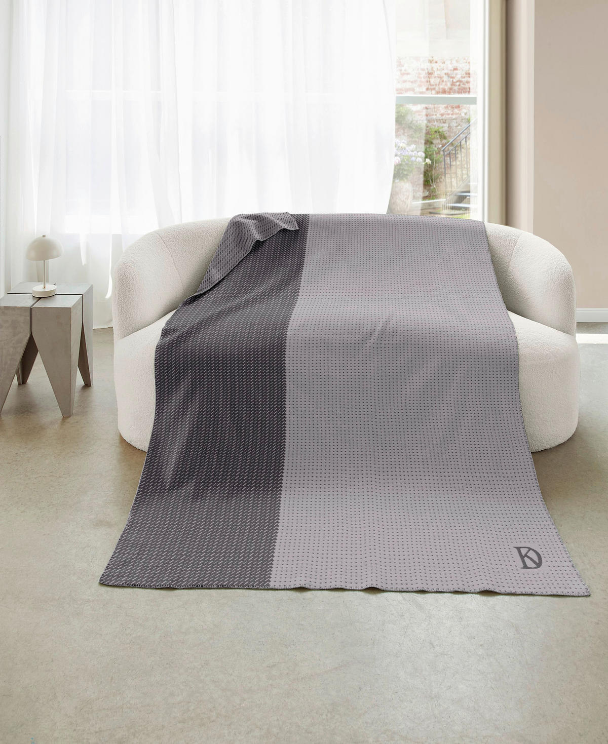 DECKE SKADI 150/200 cm  - Grau, Basics, Textil (150/200cm) - Dieter Knoll