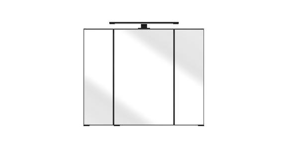 SPIEGELSCHRANK 80/64/20 cm  - Schwarz/Graphitfarben, Natur, Glas/Holzwerkstoff (80/64/20cm) - Xora