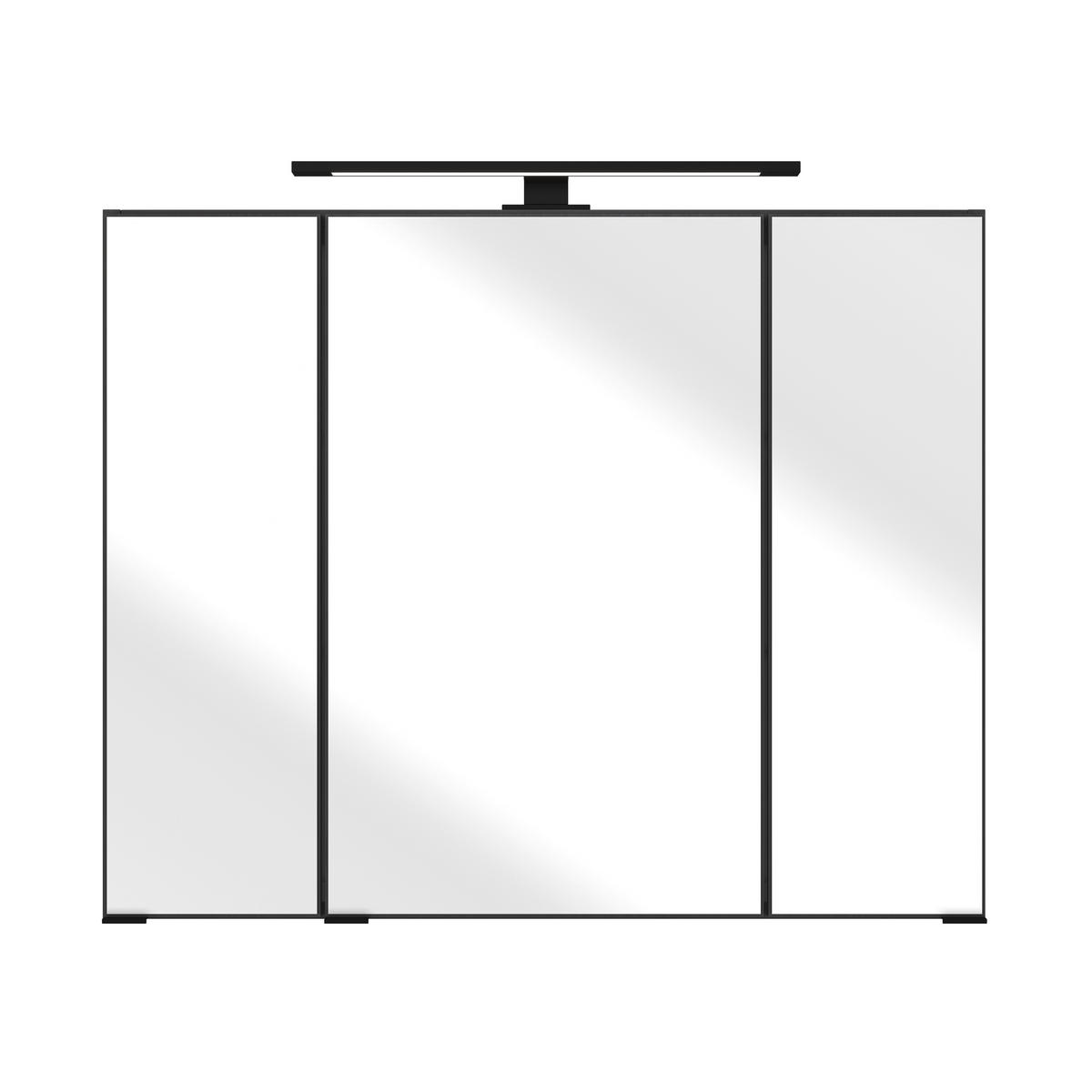 BADEZIMMER  in 120 cm  - Eiche Wotan/Graphitfarben, KONVENTIONELL, Glas/Holzwerkstoff (120cm) - Xora