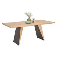 ESSTISCH in Holz, Metall 200/103/76,5 cm  - Wildeiche/Grau, Natur, Holz/Metall (200/103/76,5cm) - Voglauer