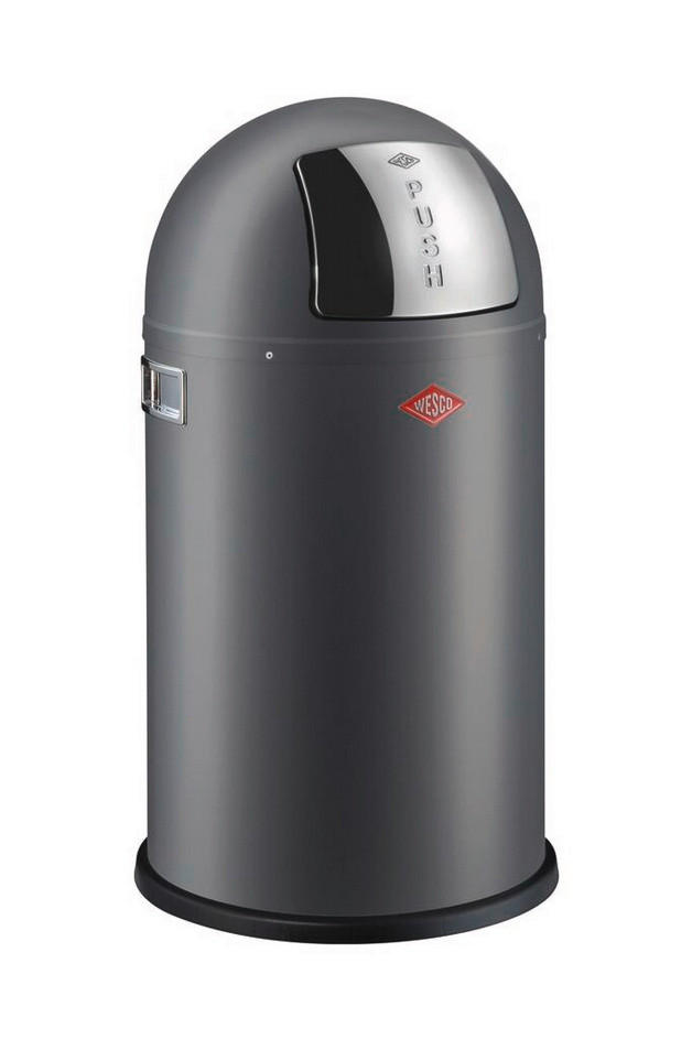 ABFALLSAMMLER PUSHBOY JUNIOR 22 L  - Graphitfarben, KONVENTIONELL, Kunststoff/Metall (35/63cm) - Wesco