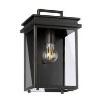 AUßENWANDLEUCHTE Glenview 19,7/21,5/30,7 cm  - Bronzefarben, Basics, Glas/Metall (19,7/21,5/30,7cm) - Elstead Lighting