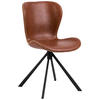 STOL läderimitation  - brun/svart, Design, metall/plast (46,5/81/53cm) - MID.YOU
