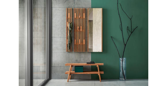 GARDEROBENBANK  in 100/45/40 cm  - Eichefarben, Natur, Holz (100/45/40cm) - Linea Natura