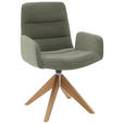 ARMLEHNSTUHL  in Cord  - Graugrün/Naturfarben, Design, Holz/Textil (61/88/66cm) - Dieter Knoll