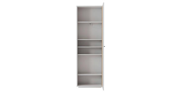 GARDEROBENSCHRANK  in 65/201/37 cm  - Eichefarben/Anthrazit, Design, Holzwerkstoff/Metall (65/201/37cm) - Xora