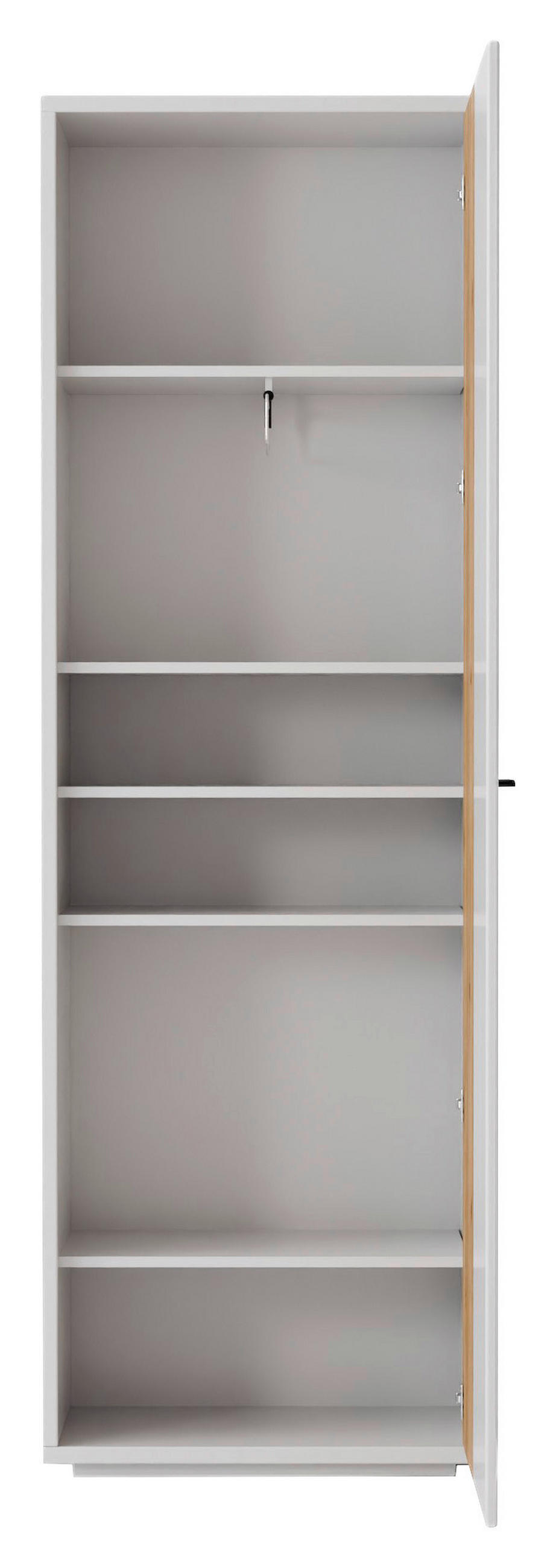GARDEROBENSCHRANK  in 65/201/37 cm  - Eichefarben/Anthrazit, Design, Holzwerkstoff/Metall (65/201/37cm) - Xora