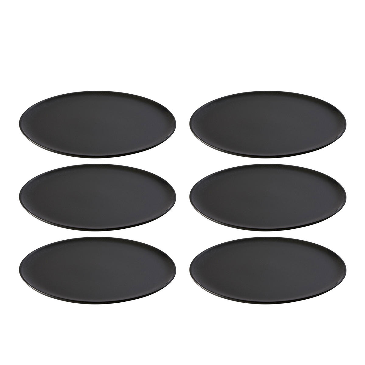 SPEISETELLERSET Schwarz Hochglanz 28 cm RAW  - Schwarz Hochglanz, Basics, Keramik (28cm) - Aida