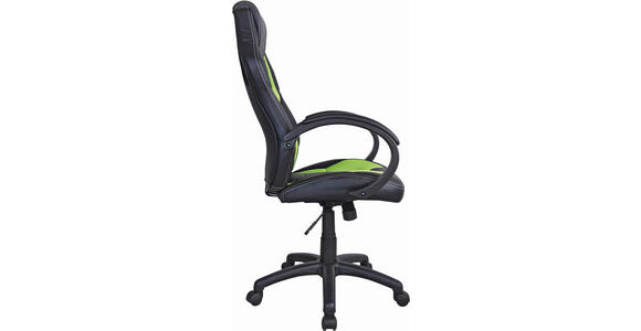 GAMINGSTUHL Grün, Schwarz Metall, Kunststoff, Textil   - Schwarz/Grün, Design, Kunststoff/Textil (61/110-120/63cm) - Carryhome