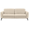 3-SITZER-SOFA in Leder Ecru  - Ecru/Schwarz, Natur, Leder/Metall (222/81/110cm) - Valdera