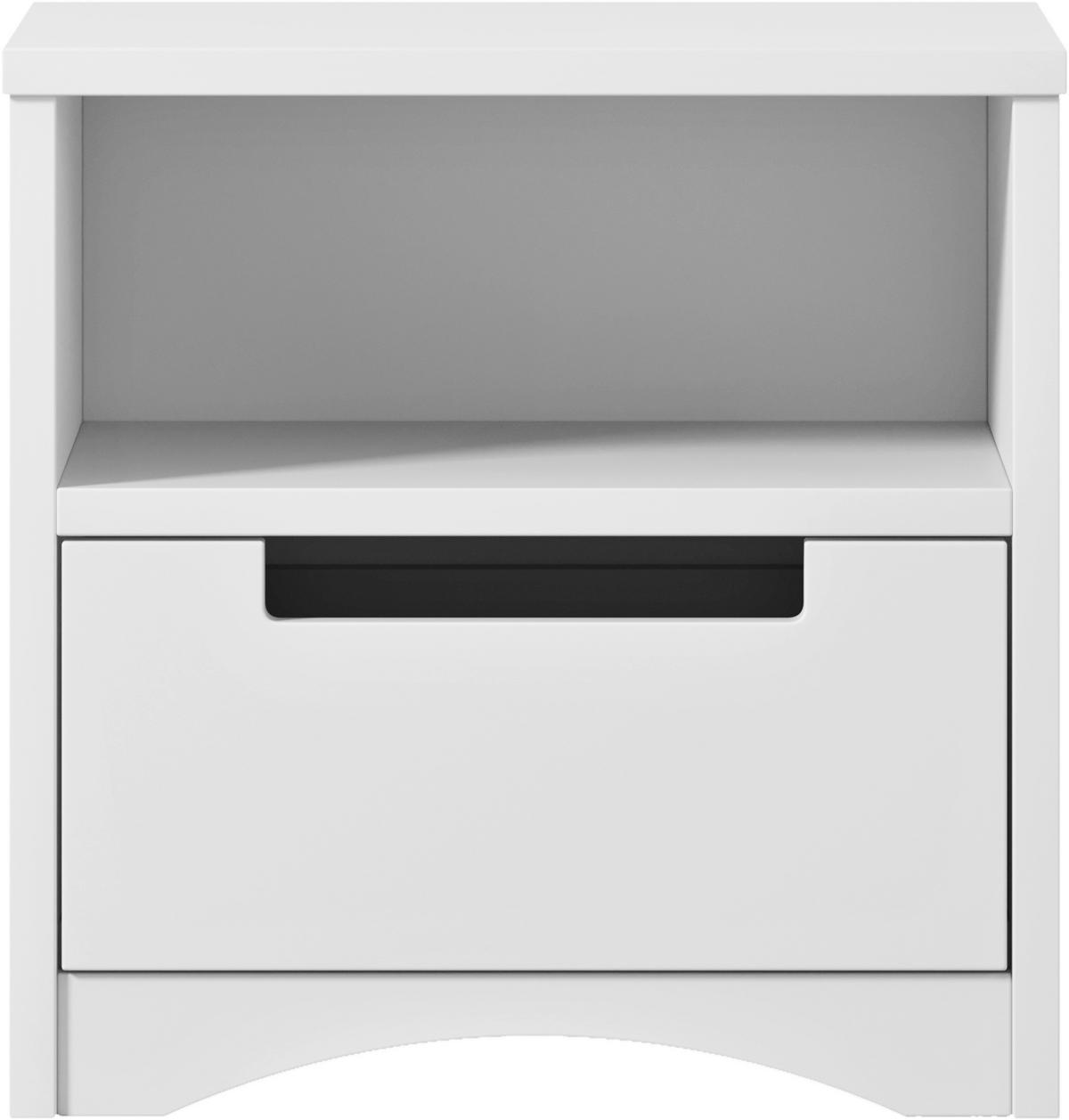 NACHTSCHRANK 40/40/30 cm Schichtholz  - Weiß, MODERN, Holzwerkstoff (40/40/30cm) - MID.YOU