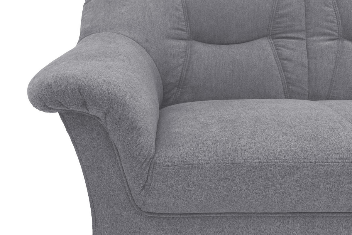 ECKSOFA Dunkelgrau Mikrofaser  - Dunkelgrau/Schwarz, KONVENTIONELL, Kunststoff/Textil (190/240cm) - MID.YOU