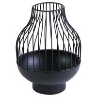 KERZENHALTER - Schwarz, LIFESTYLE, Metall (14,5/21cm) - Ambia Home