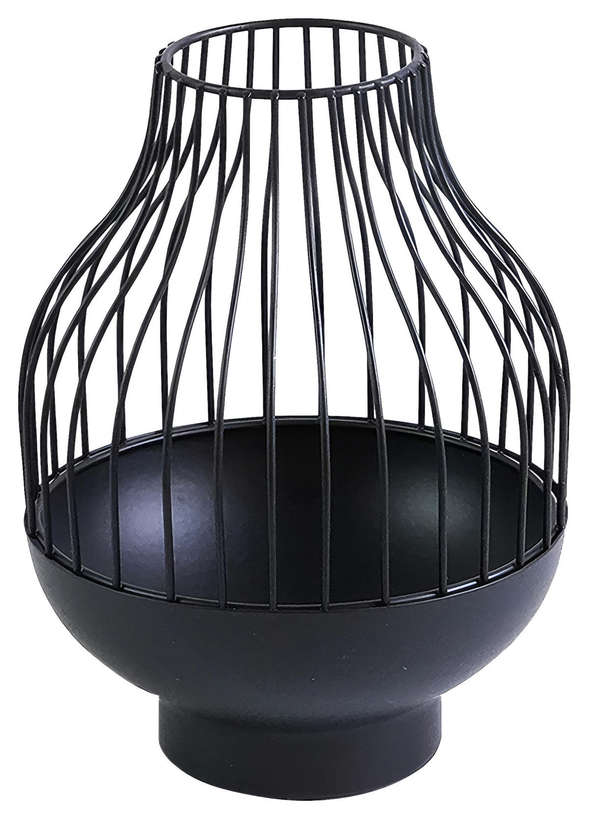 KERZENHALTER - Schwarz, LIFESTYLE, Metall (14,5/21cm) - Ambia Home