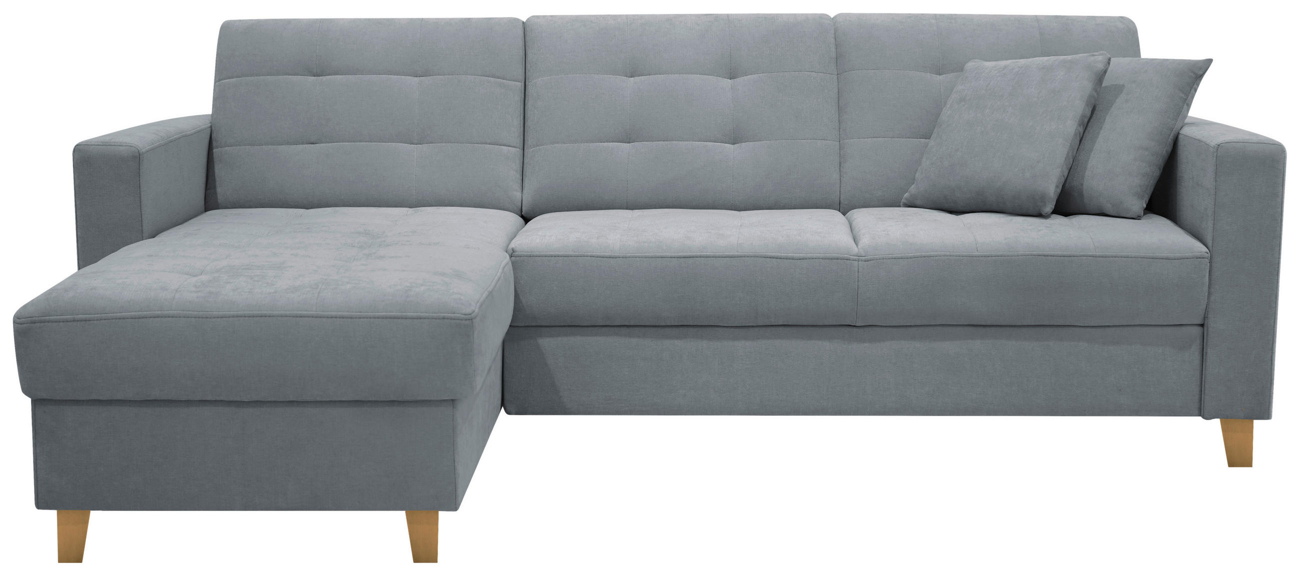 HÖRNSOFFA i chenille grå  - grå/naturfärgad, Design, trä/textil (160/231cm) - Livetastic