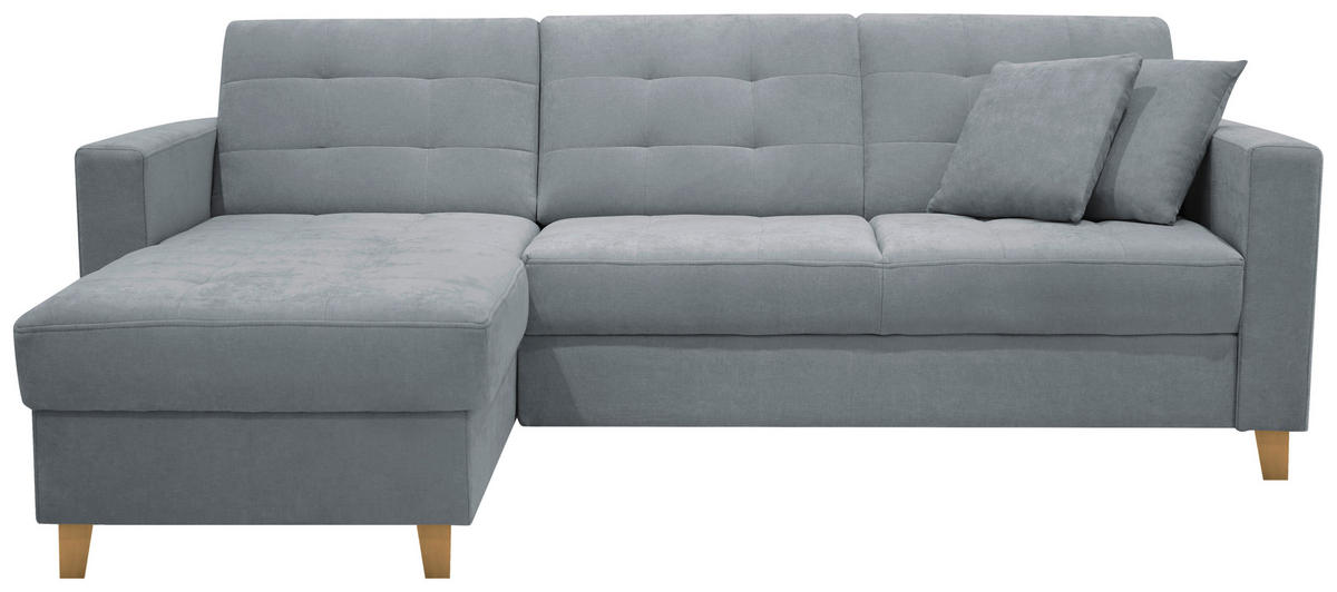 HÖRNSOFFA i chenille grå  - grå/naturfärgad, Design, trä/textil (160/231cm) - Livetastic