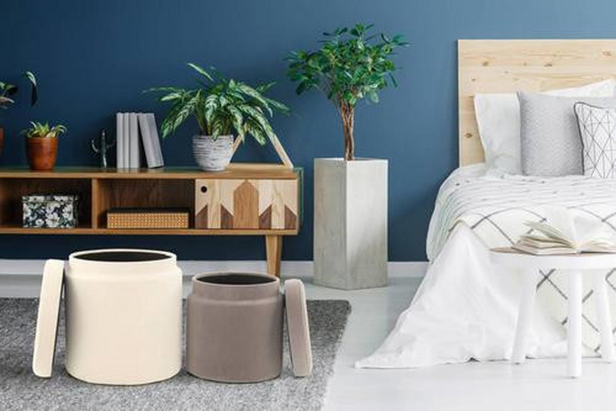SADA TABURETŮ,  - béžová/šedohnědá, Trend, textil/plast