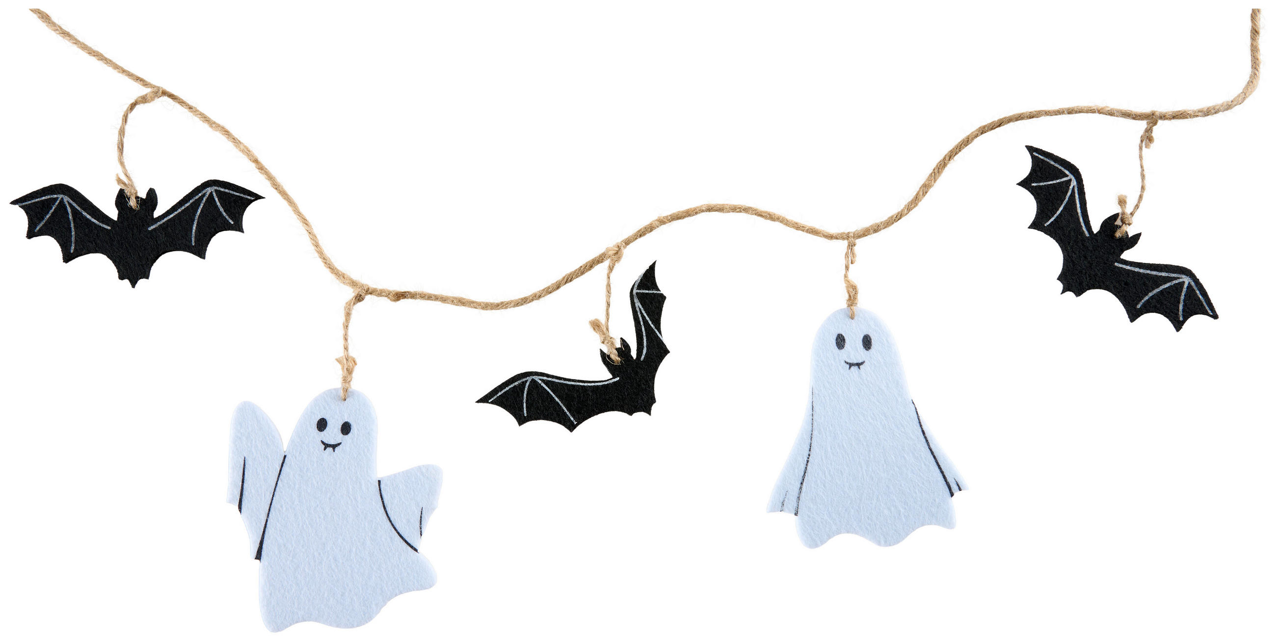 GIRLANDE  - Schwarz/Weiß, Trend, Textil (10,5/160cm)