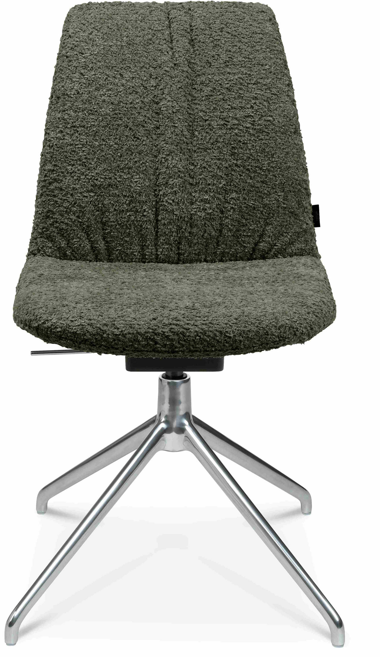 STUHL  in Aluminium Bouclé  - Dunkelgrün/Alufarben, Design, Textil/Metall (46/81,5-84,5/55cm) - Johann Jakob