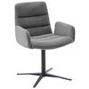 ARMLEHNSTUHL  in Cord  - Dunkelgrau/Schwarz, Design, Textil/Metall (61/88/66cm) - Dieter Knoll