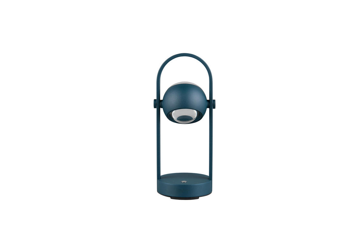 LED-TISCHLEUCHTE Cannon 12/30,5 cm   - Blau, KONVENTIONELL, Metall (12/30,5cm) - Musterring