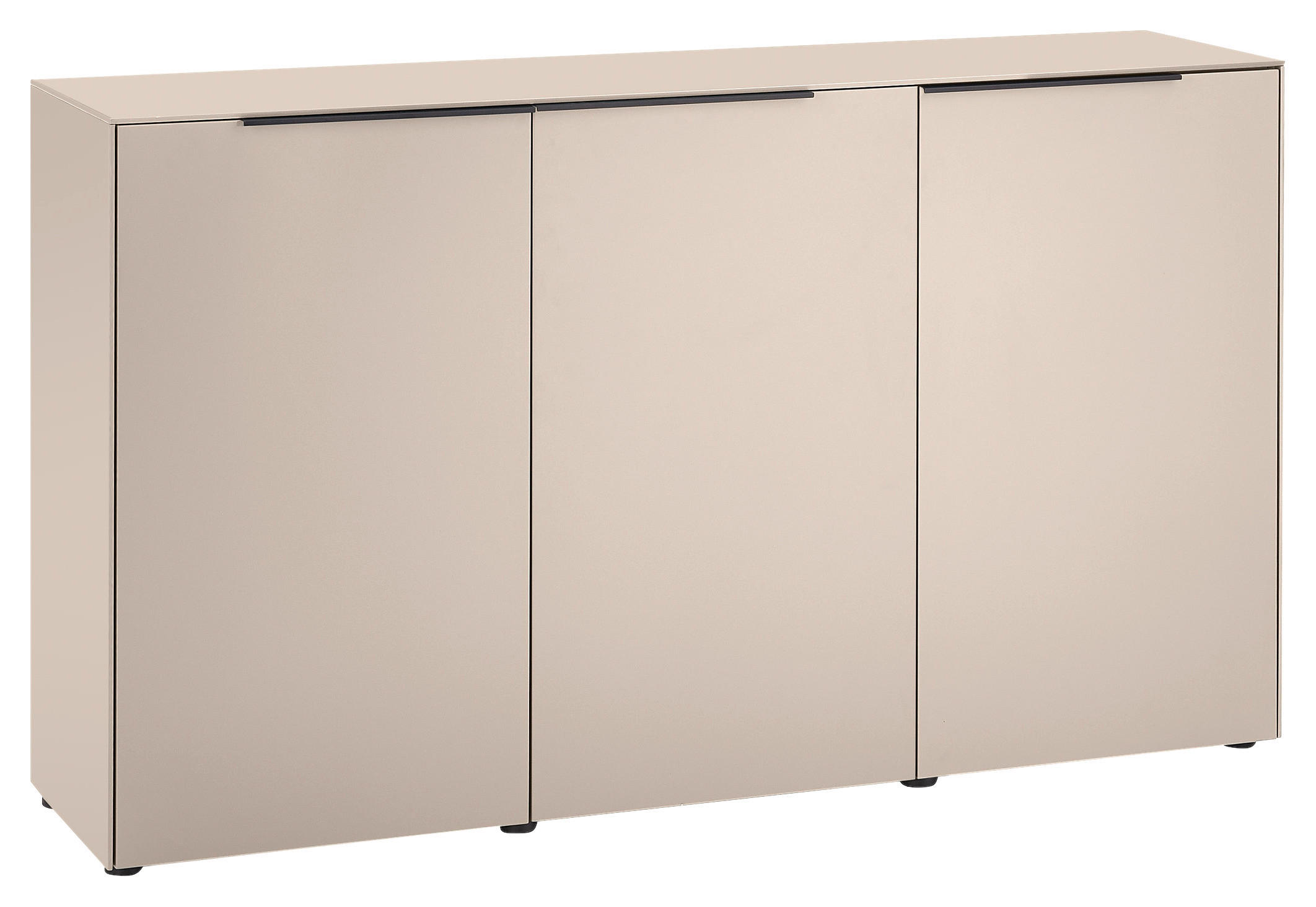 KOMMODE , 150/87/38 cm,  - Kaschmir/Schwarz, Design, Holzwerkstoff/Kunststoff (150/87/38cm) - Voleo