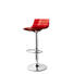 BARHOCKER in Rot - Chromfarben/Rot, Trend, Kunststoff/Metall (42,5/98 (76) /45cm) BARHOCKER in Rot - Chromfarben/Rot, Trend, Kunststoff/Metall (42,5/98 (76) /45cm)