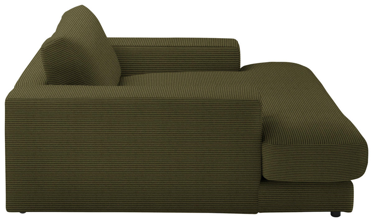 XXL-SESSEL in Feincord Dunkelgrün  - Dunkelgrün/Schwarz, Design, Kunststoff/Textil (150/86/170cm) - Lomoco