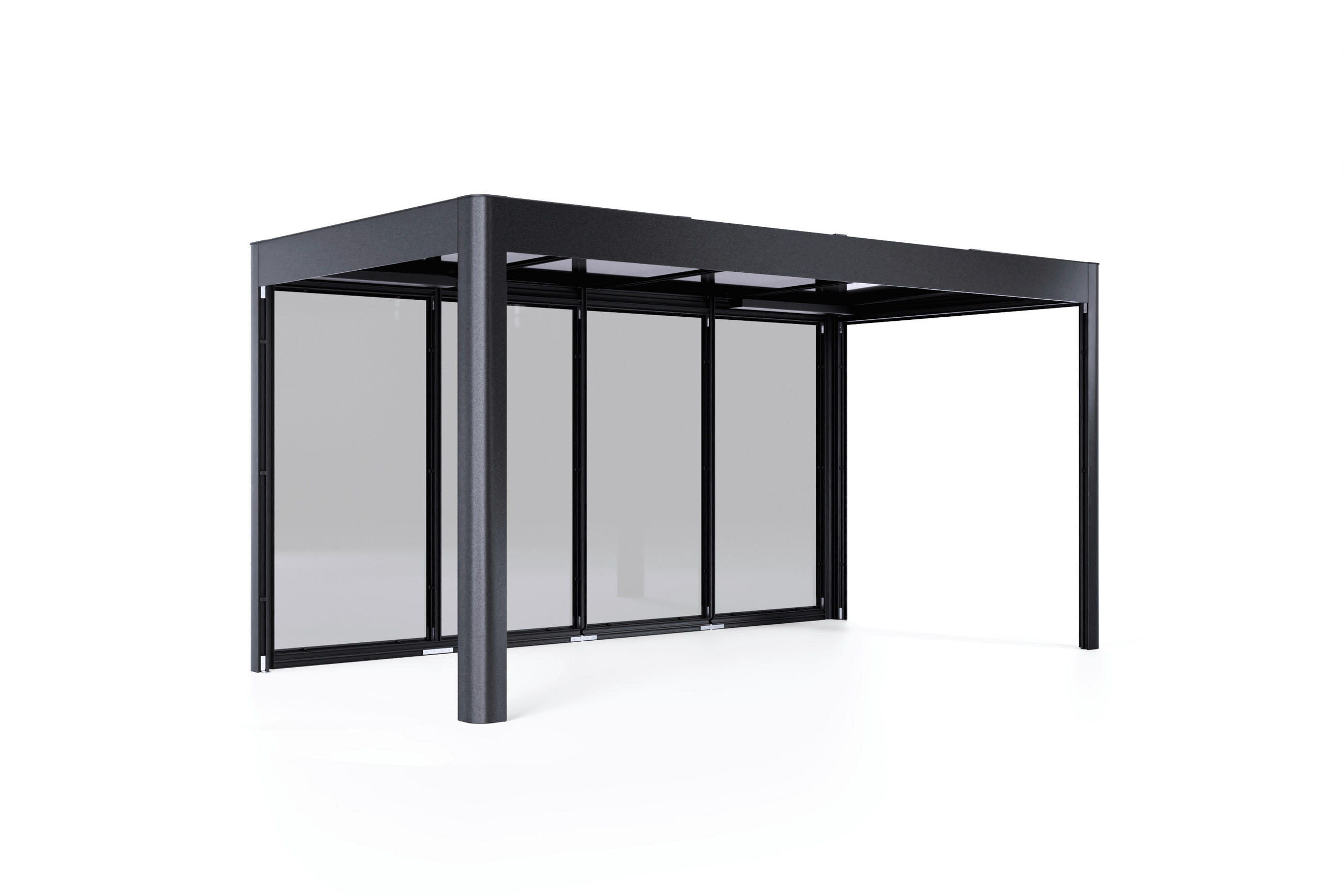 PERGOLA 443/229/233 cm   - Anthrazit, Basics, Kunststoff/Metall (443/229/233cm)