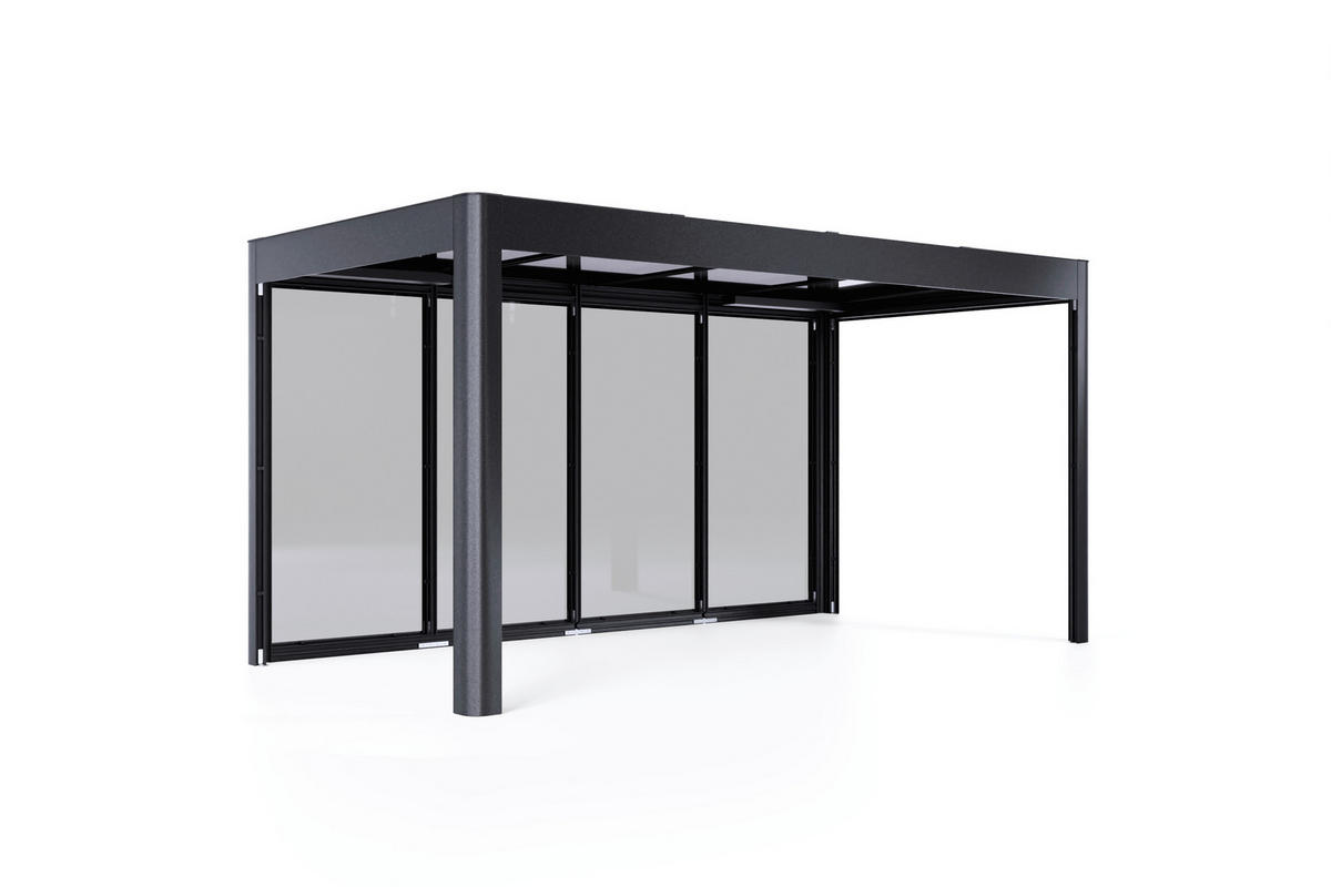 PERGOLA 443/229/233 cm   - Anthrazit, Basics, Kunststoff/Metall (443/229/233cm)