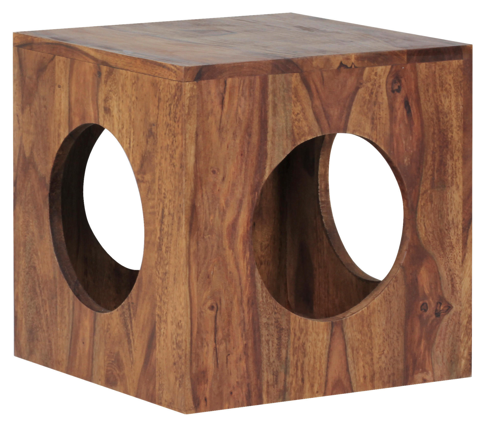 BEISTELLTISCH Sheesham massiv quadratisch Sheeshamfarben - Sheeshamfarben, Design, Holz (35/35/35cm) - MID.YOU