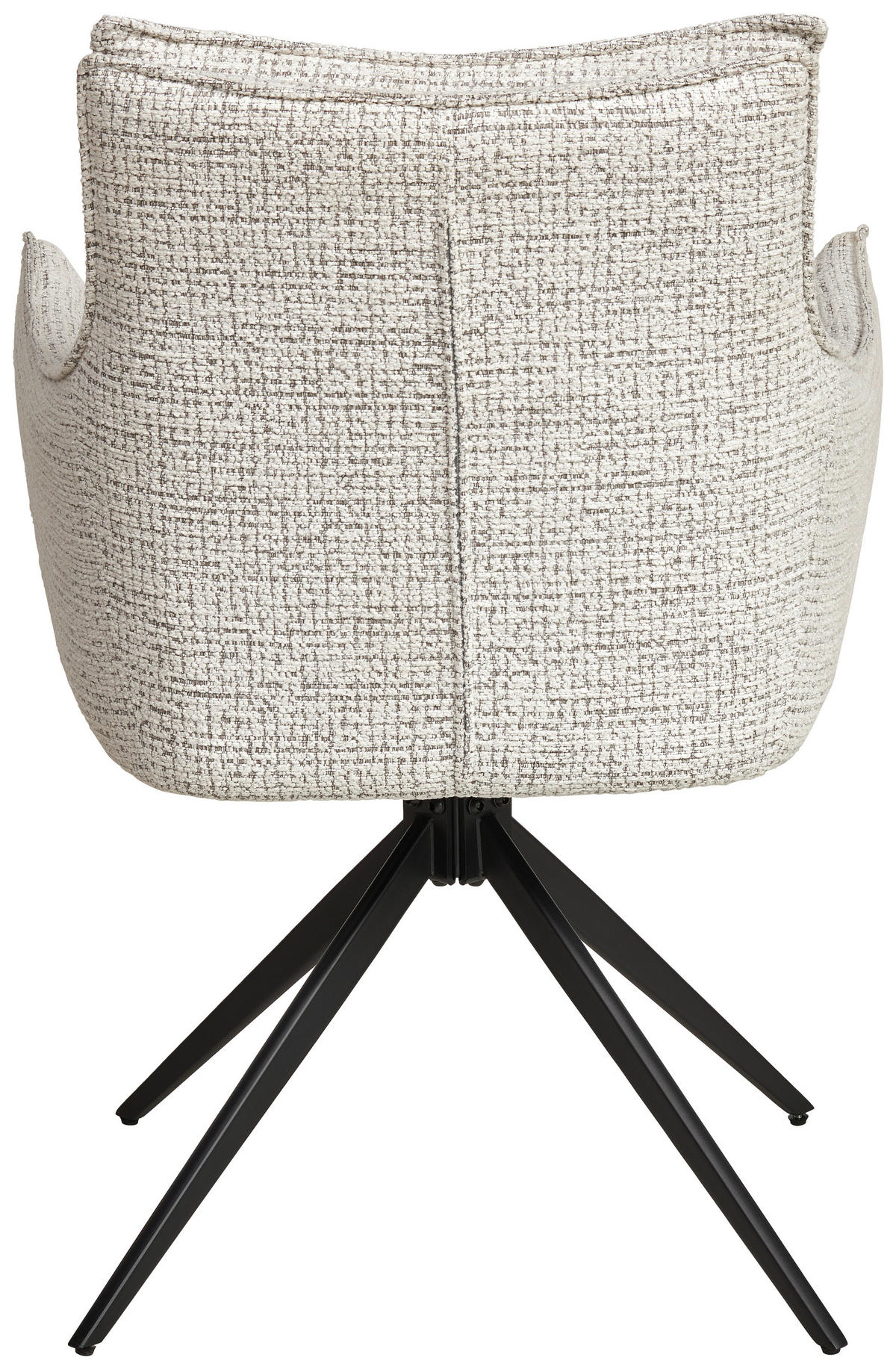 ARMLEHNSTUHL  in Eisen Webstoff  - Beige/Schwarz, MODERN, Textil/Metall (67/91/62cm) - MID.YOU