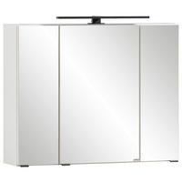 SPIEGELSCHRANK 80/64/20 cm  - Schwarz/Weiß, ROMANTIK / LANDHAUS, Glas/Holzwerkstoff (80/64/20cm) - Xora