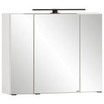 SPIEGELSCHRANK 80/64/20 cm  - Schwarz/Weiß, ROMANTIK / LANDHAUS, Glas/Holzwerkstoff (80/64/20cm) - Xora