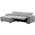 ECKSOFA in Mikrofaser Hellgrau  172/256 cm  - Hellgrau/Schwarz, Design, Textil/Metall (172/256cm) - Carryhome