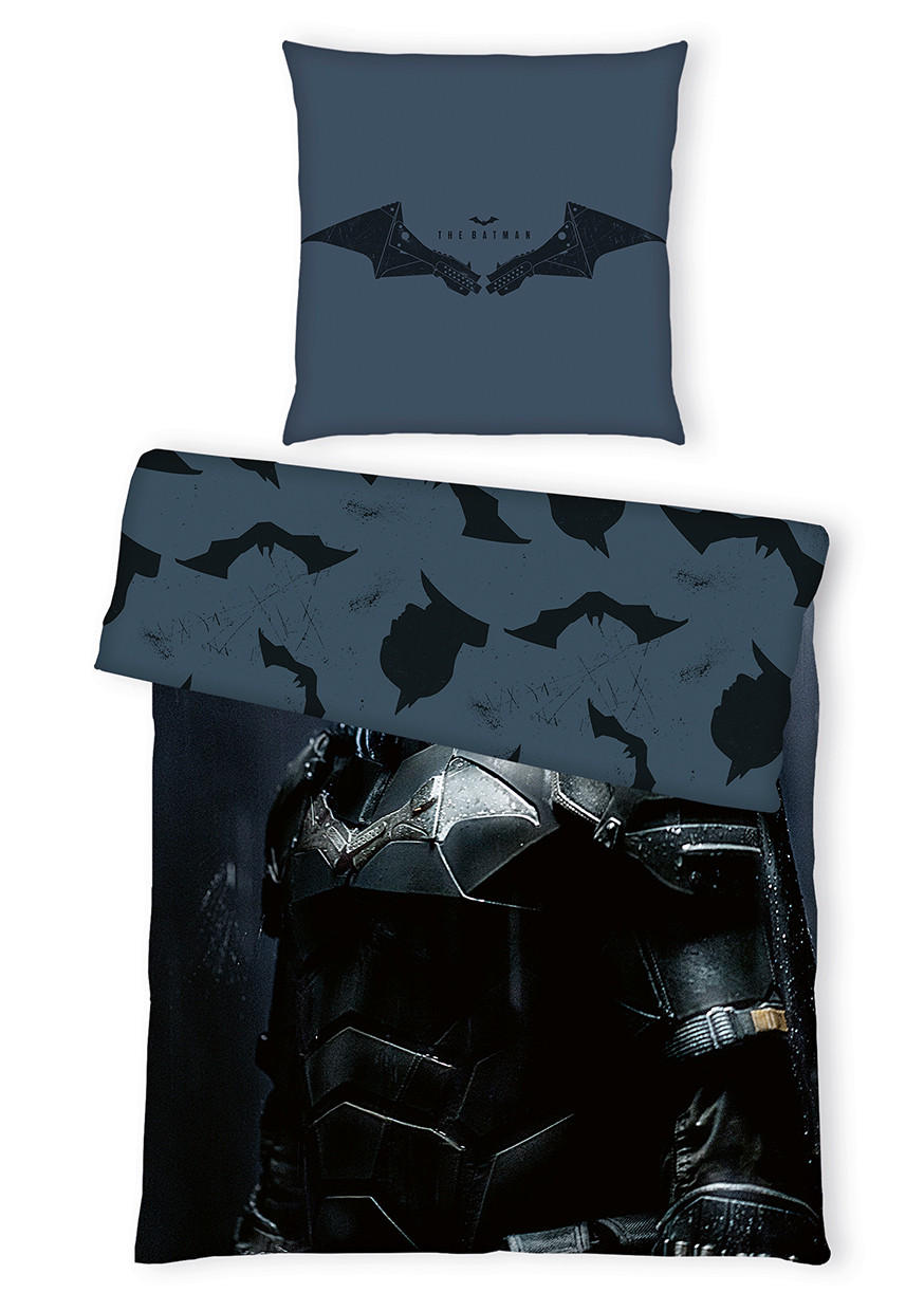 JUGENDBETTWÄSCHE BATMAN Renforcé 135/200 cm  - Blau/Schwarz, Basics, Textil (135/200cm) - Herding