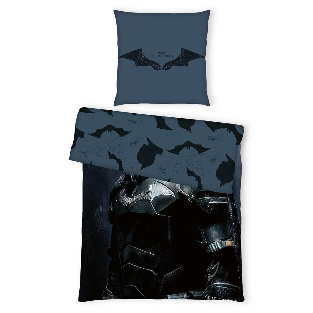 Thumbnail - Herding Jugendbettwäsche Batman, Schwarz, Blau, Textil, Kinder, 135x200 cm, Oeko-Tex® Standard 100, pflegeleicht, Schlaf...