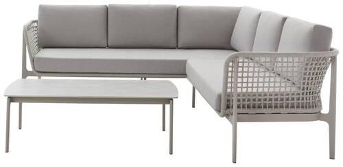 LOUNGEGARNITUR  - Champagner/Grau, Design, Keramik/Textil (239/229cm) - Amatio