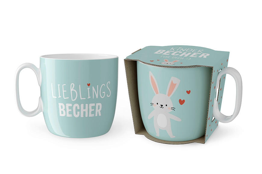 KINDERTASSE Cozy Moments Porzellan  - Hellblau, Basics, Keramik (10,4/7,3/7,5cm)