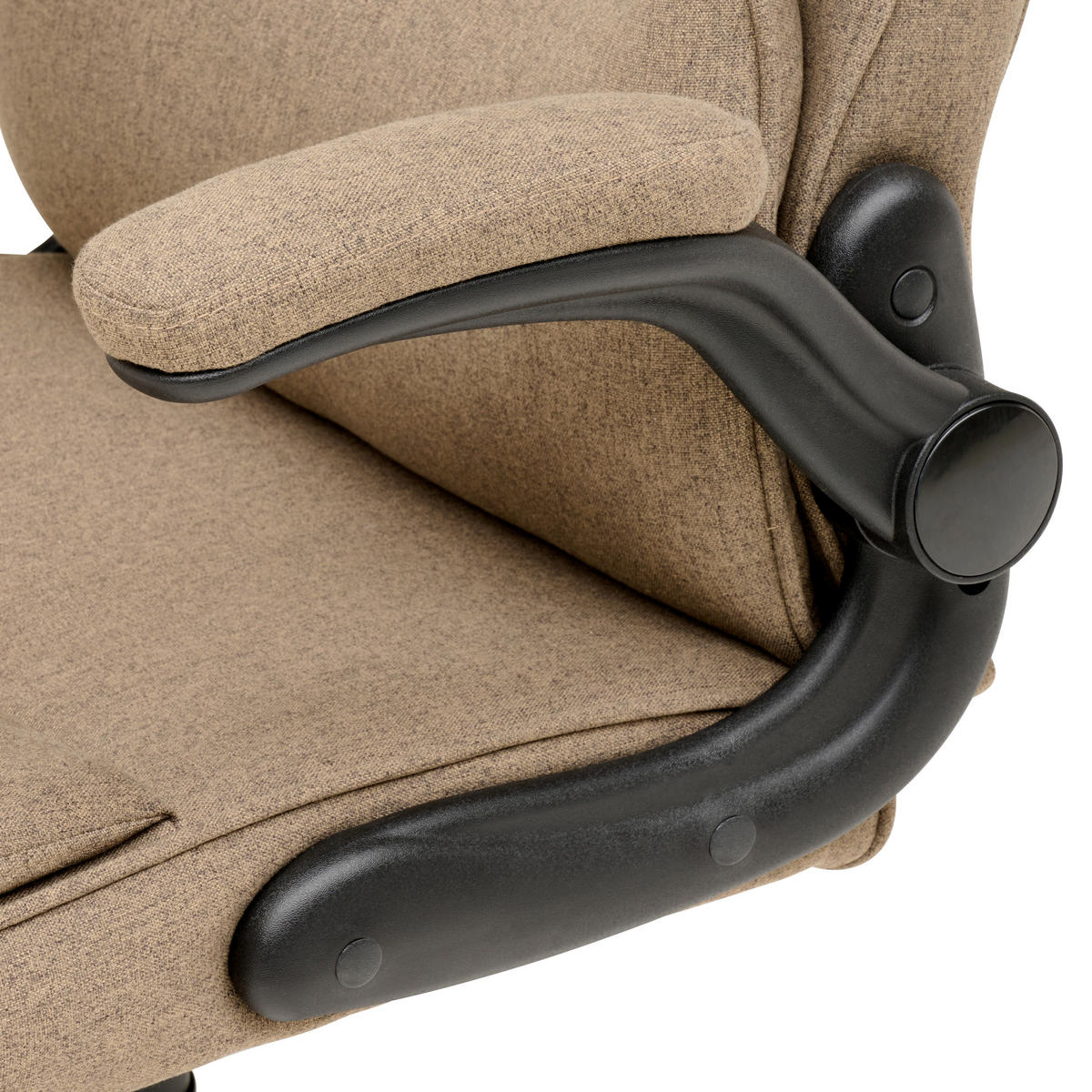 CHEFSESSEL  in Webstoff Braun  - Schwarz/Braun, MODERN, Kunststoff/Textil (62/112-122/65cm) - MID.YOU