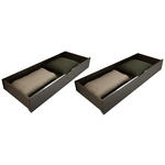 BETTKASTENSET Graphitfarben  - Graphitfarben, KONVENTIONELL, Holzwerkstoff/Kunststoff (137/19/62cm) - Carryhome