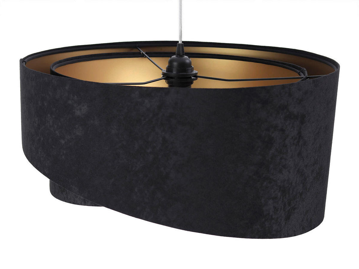 HÄNGELEUCHTE Galaxy 50/93 cm   - Goldfarben/Schwarz, Design, Kunststoff/Textil (50/93cm)