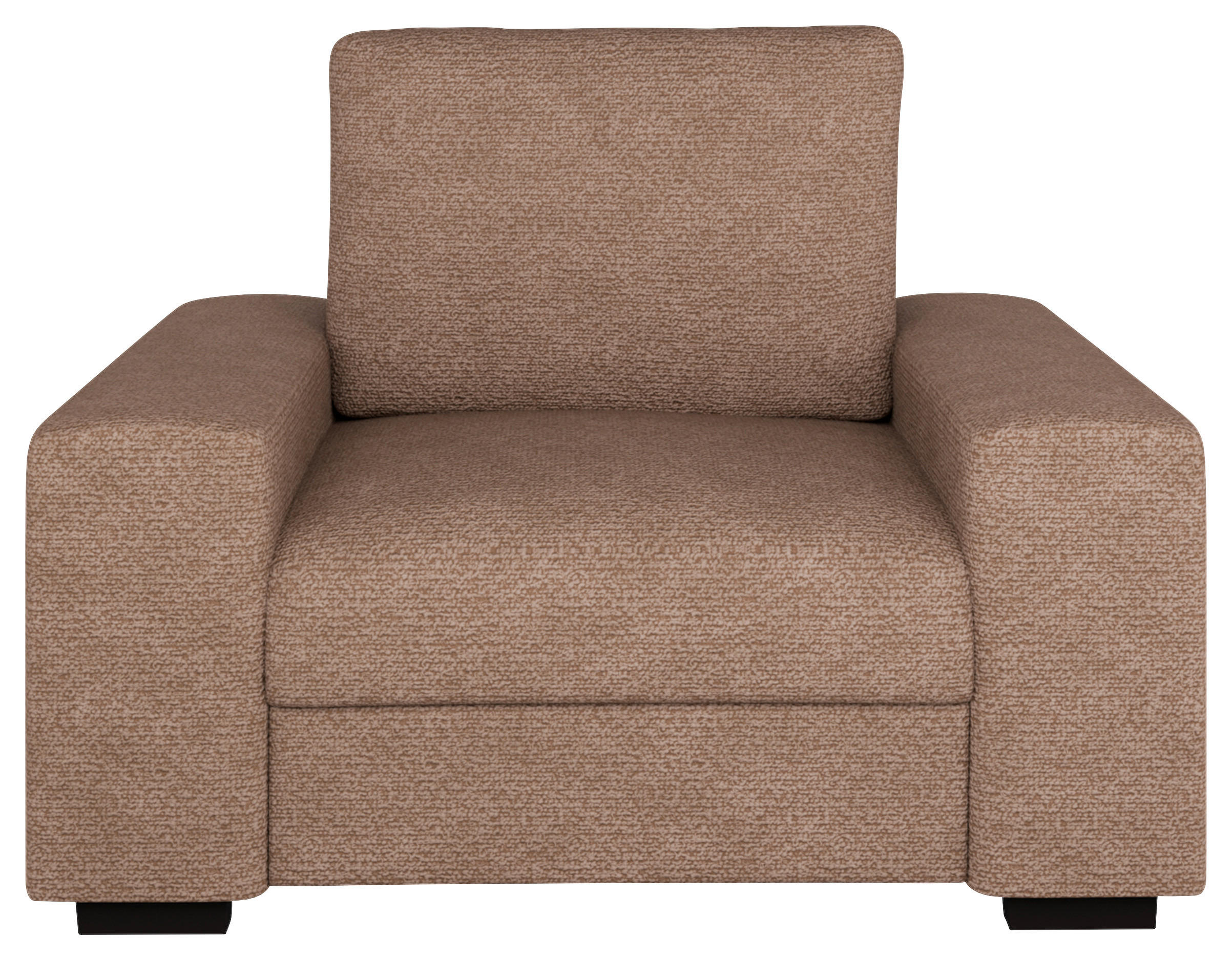 SESSEL in Bouclé Altrosa  - Beige/Schwarz, Design, Textil (108/91/92cm) - MID.YOU