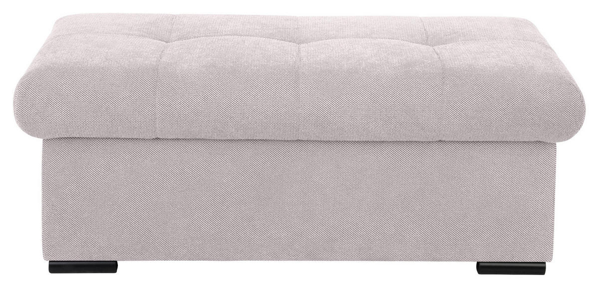 HOCKERBANK 108/42/54 cm Flachgewebe Beige Kunststoff  - Beige/Schwarz, Design, Kunststoff/Textil (108/42/54cm) - Xora