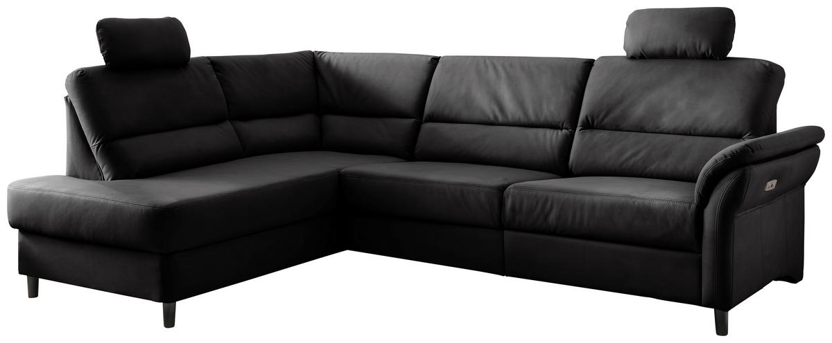 Freisteller von Livetastic ECKSOFA Schwarz Lederlook.