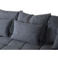 ECKSOFA Dunkelgrau Flachgewebe  - Dunkelgrau/Schwarz, KONVENTIONELL, Textil/Metall (205/300cm) - Carryhome